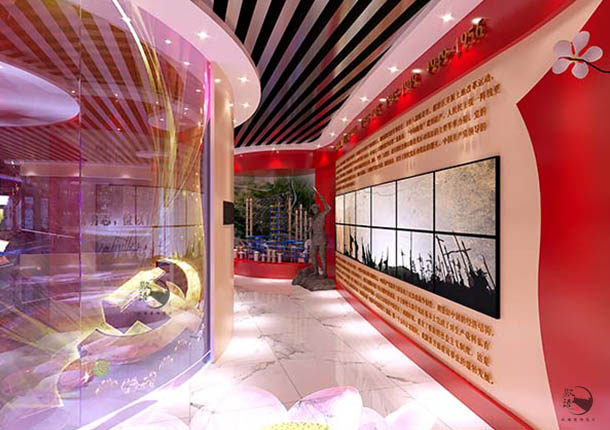 海原党风展厅设计|鲜明特色和美感的设计效果